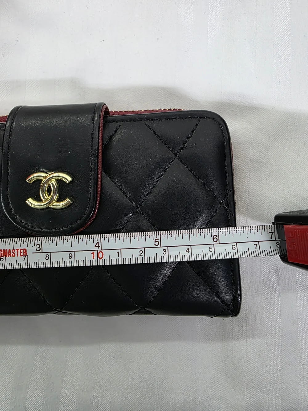 Chanel Quilted Leather Zip Wallet - Black with Gold Hardware